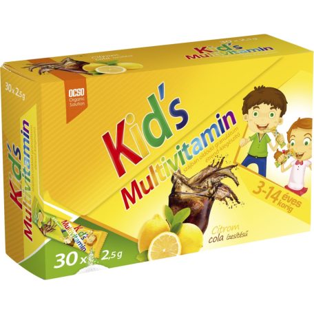 OCSO Kids Multivitamin granulátum Citrom-Cola 30 tasak