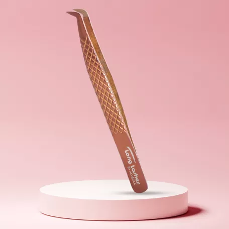 Long Lashes Pro Nano Volume csipesz - Duck típusú, Bronz