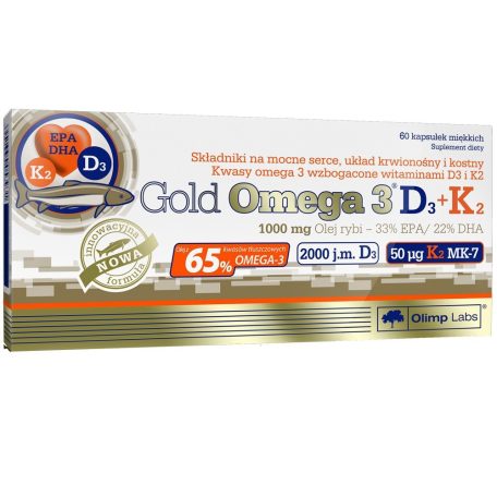 Olimp Gold Omega 3  D3 + K2 - 30 kapszula Omega3 vitamin készítmény