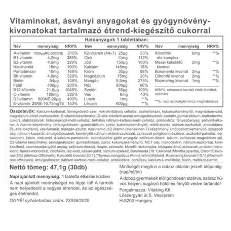 Vitaking NicoVit multivitamin 30 tabletta