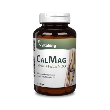 Vitaking Kalcium+Magnézium citrát + D3 90 gélkapszula