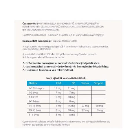 Vitaking VitaFer mikrokapszulás vaskészítmény 30 kapszula