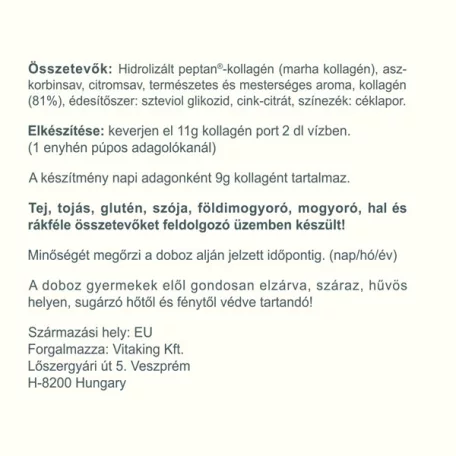 Vitaking Kollagén Italpor Epres 330g