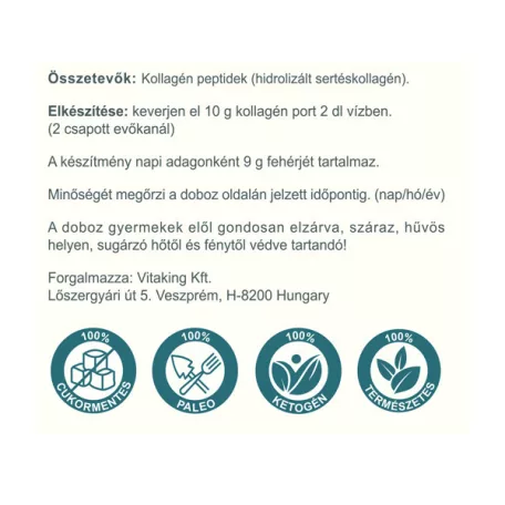 Vitaking Sertés Kollagén Italpor Natúr 300g