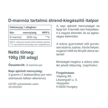 Vitaking D-Mannose por 100g