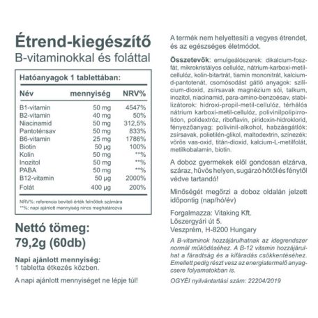 Vitaking BX-50 25mg B6-al 60 tabletta
