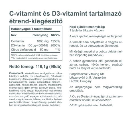 Vitaking C-1000mg + D-4000NE 90 tabletta