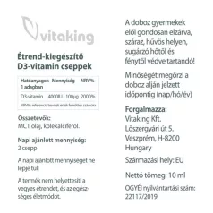 Vitaking D3-vitamin cseppek 2000NE 10ml
