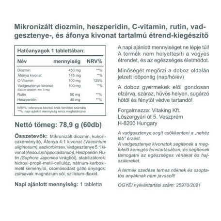 Vitaking Vadgesztenye komplex 60 tabletta