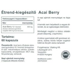 Vitaking Acai Berry kivonat 60 gélkapszula