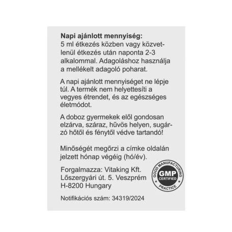 Vitaking Lándzsás Útifű Szirup 150ml