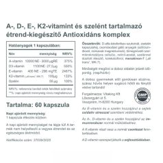 Vitaking Antioxidáns komplex 60 kapszula A+D+E+K2+szelén