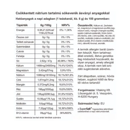 Vitaking SuperSalt Ásványi Só 500g