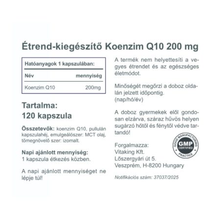 Vitaking Q10 200mg 120 kapszula