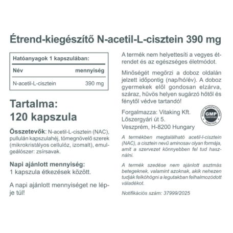 Vitaking NAC-390 390mg 120 kapszula
