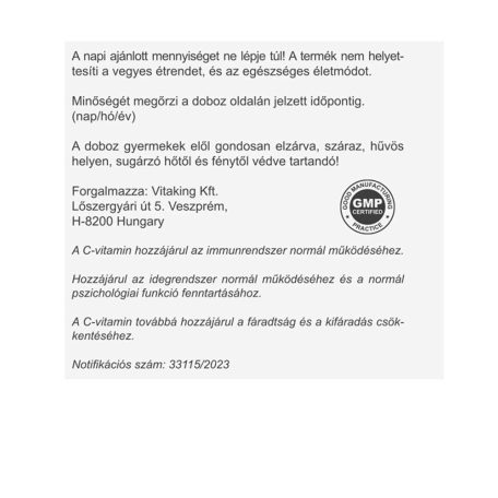 Vitaking Instant Supreme C-vitamin 400g Citrom íz