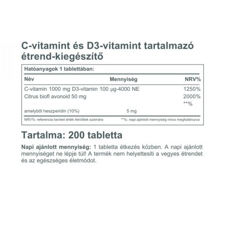 Vitaking C-1000mg + D-4000NE 200 tabletta
