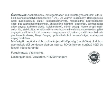 Vitaking C-1000mg + D-4000NE 200 tabletta