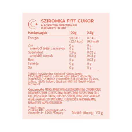 Vitaking Fitt Cukor 70g